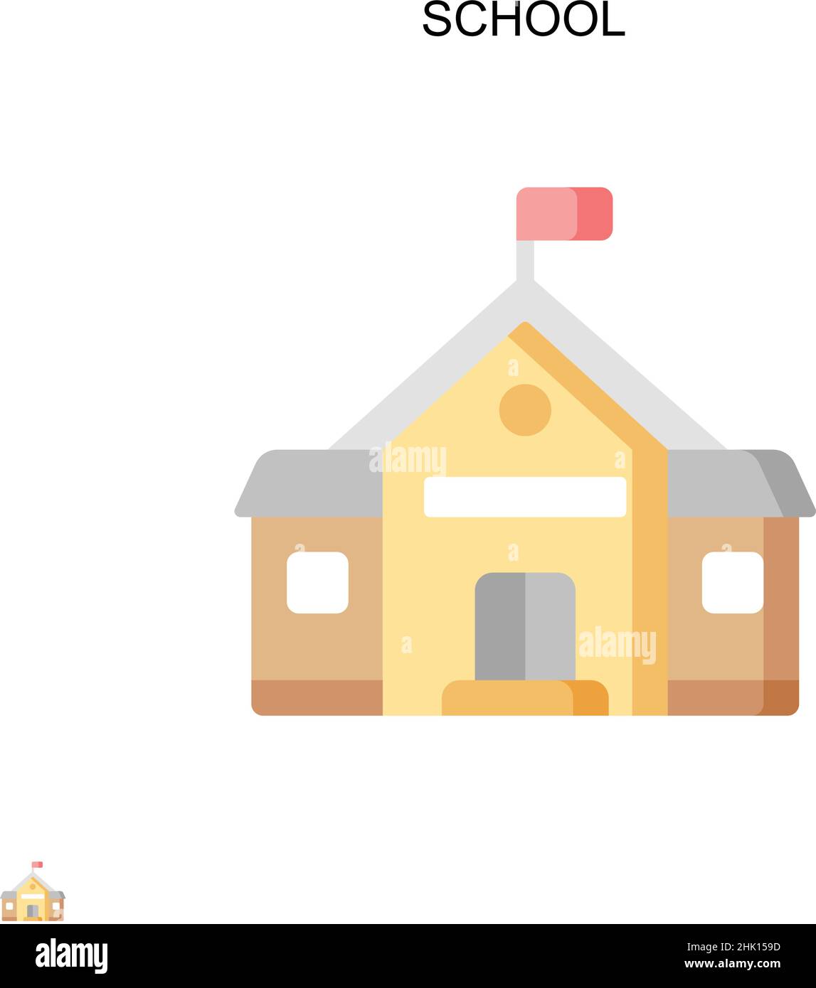 School Simple vector icon. Illustration symbol design template for web ...