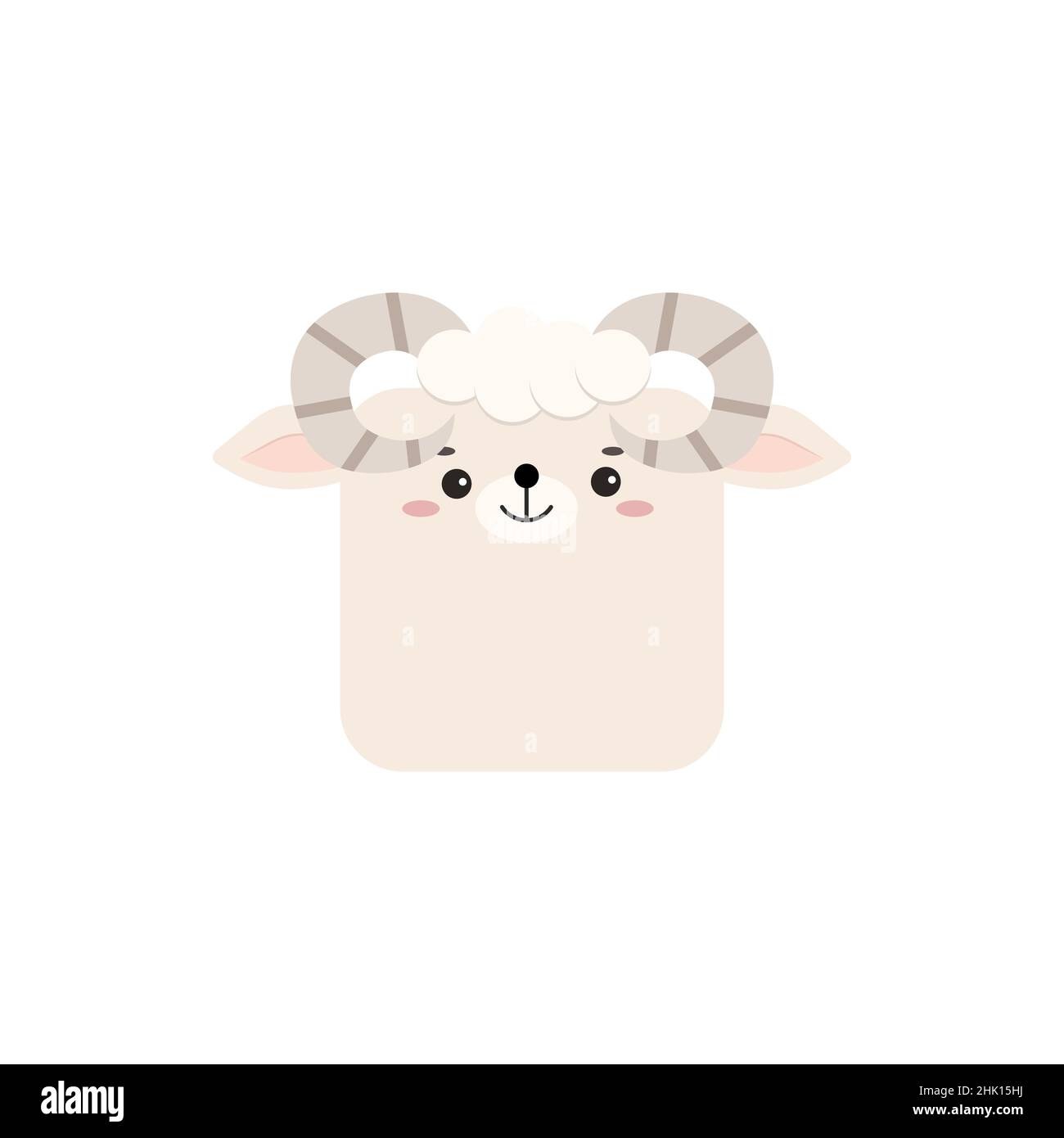 Kawaii sheep icon cute animal hi-res stock photography and images - Alamy