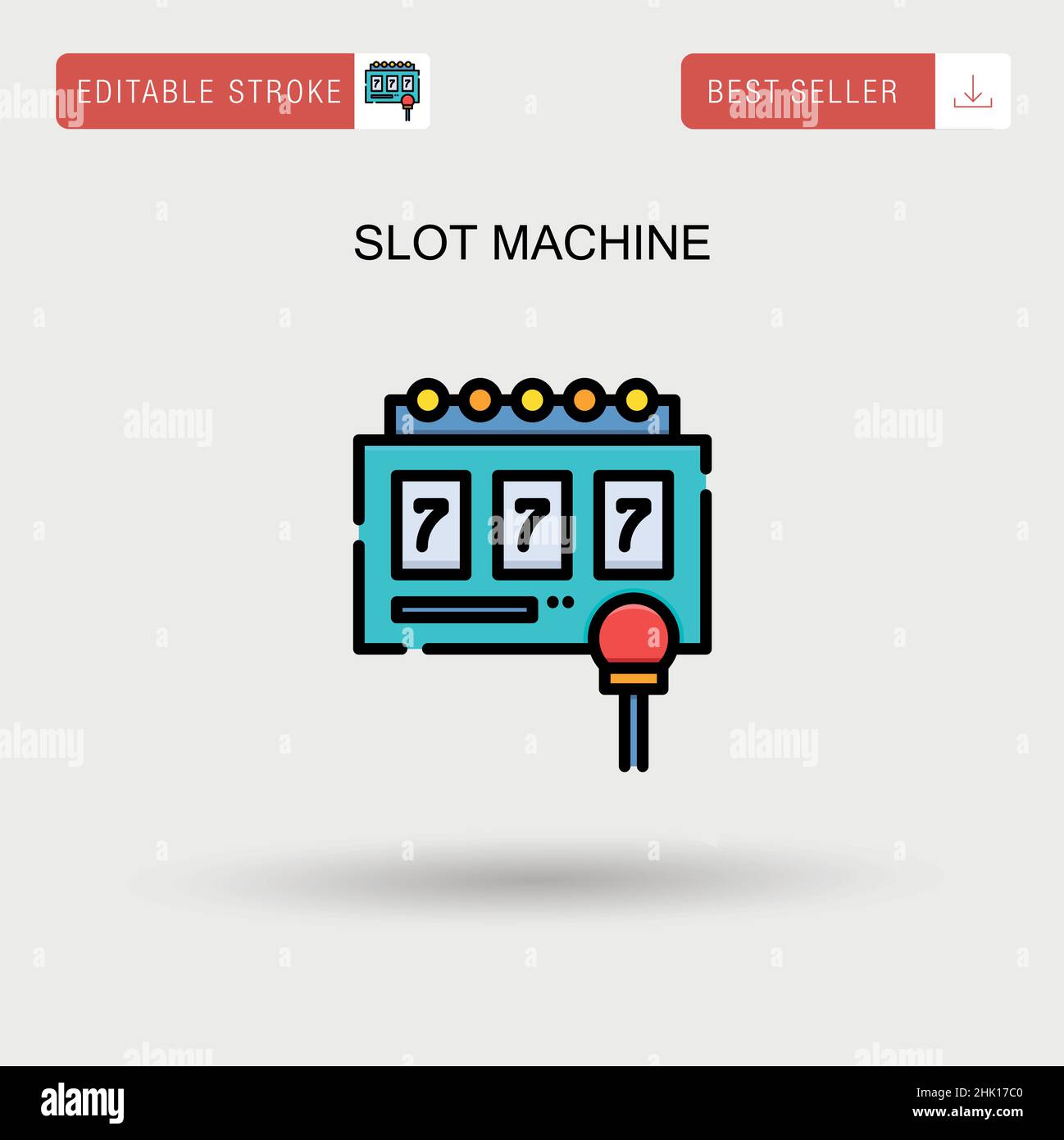 Slot machine Simple vector icon Stock Vector Image & Art - Alamy