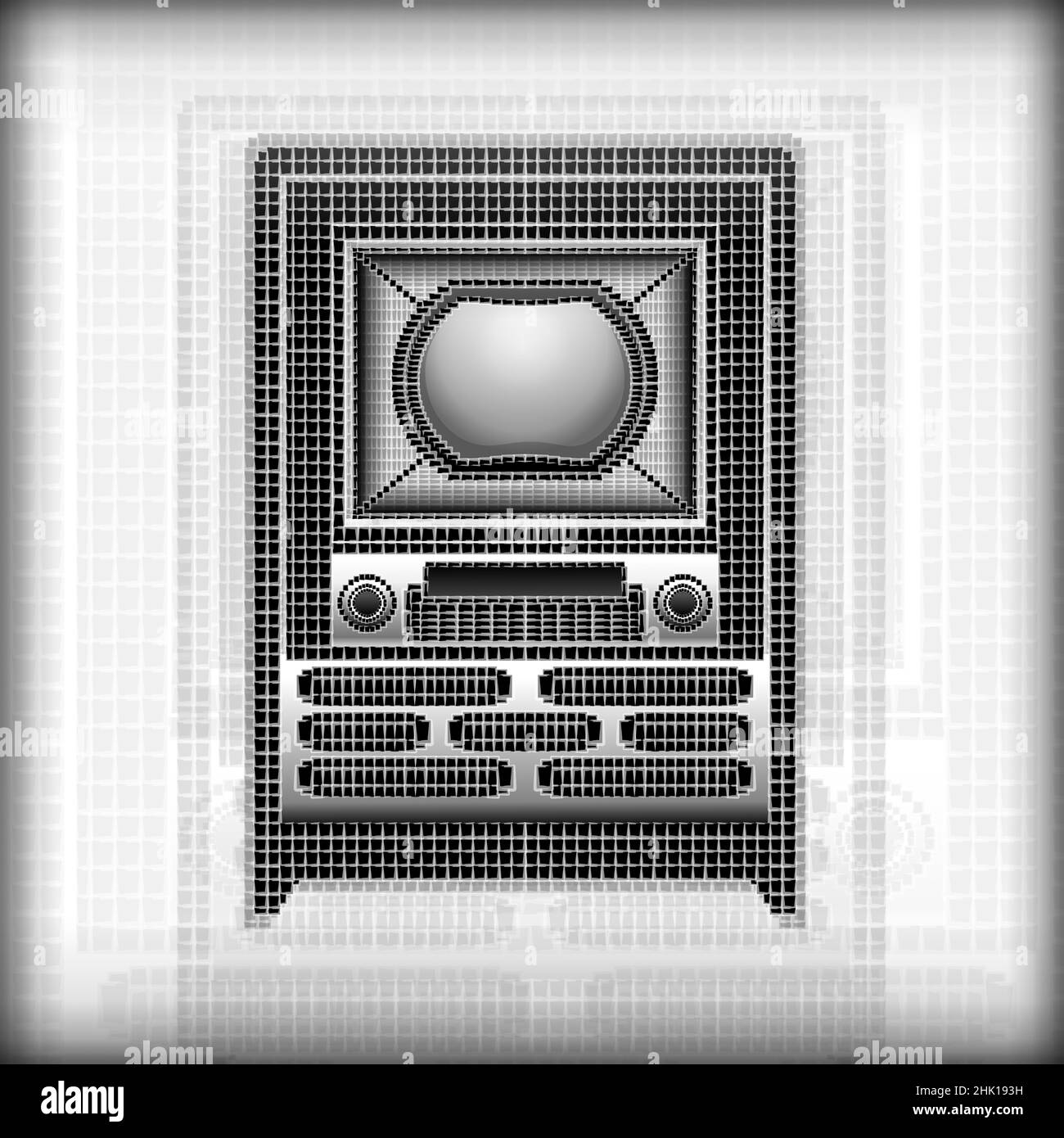 Black and white retro style creative illustration Stock Photo - Alamy