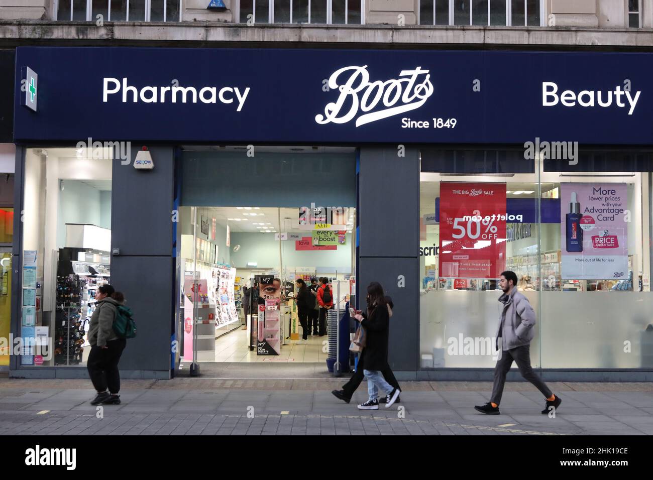 Boots store at Oxford Circus, London. Stock Photo