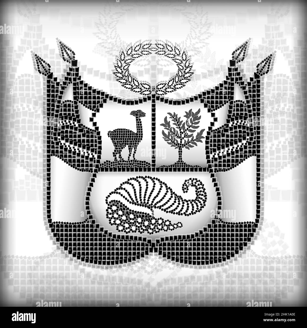 Black and white retro style creative illustration Stock Photo - Alamy