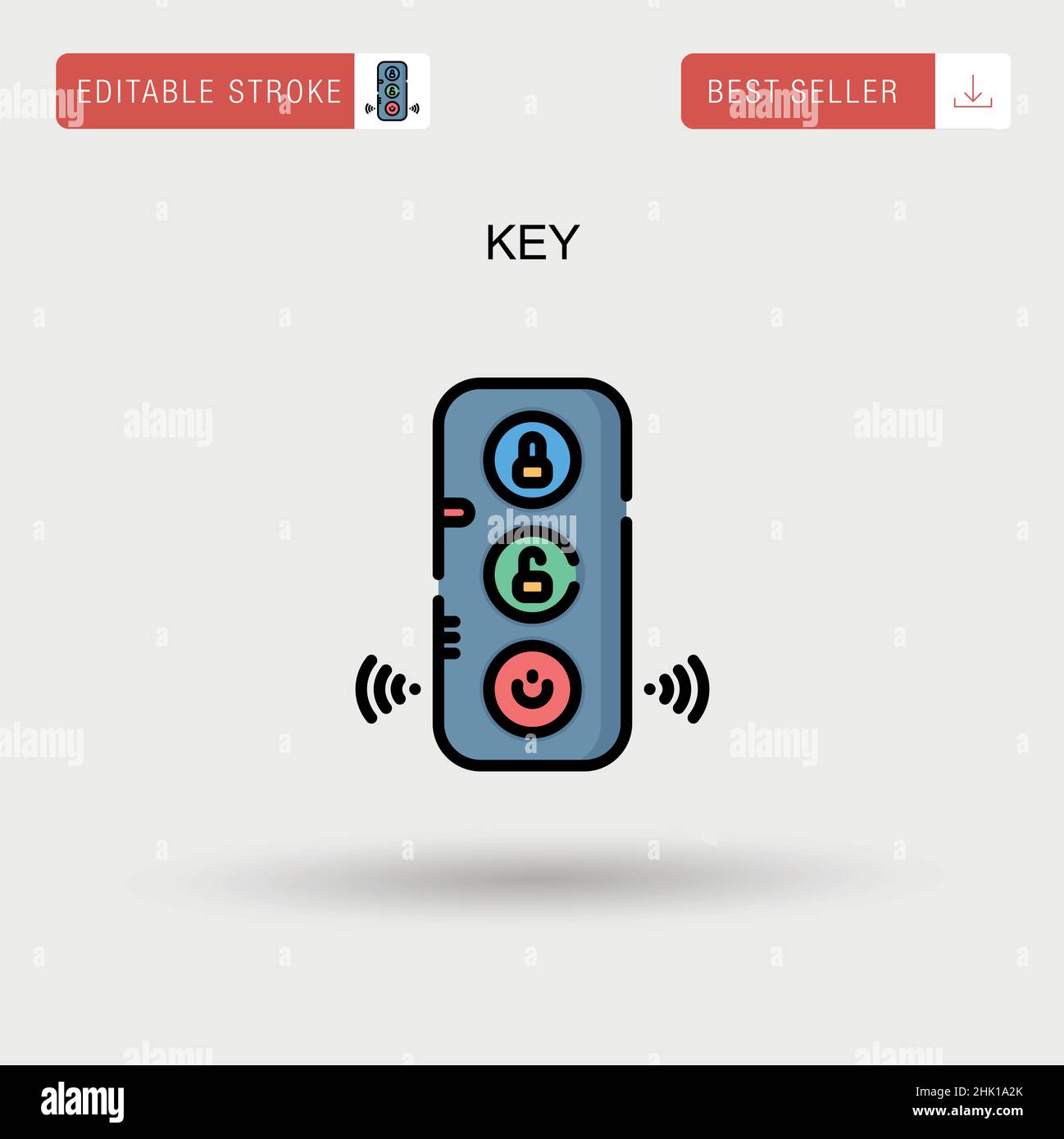 Key Simple vector icon Stock Vector Image & Art - Alamy