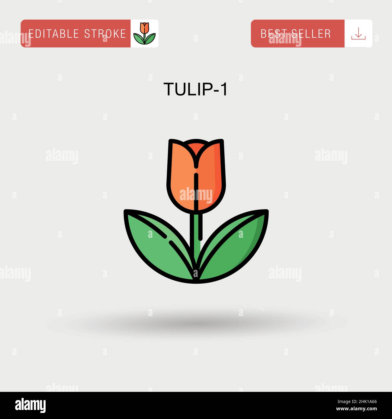 Icon tulip spring blooming Stock Vector Images - Alamy