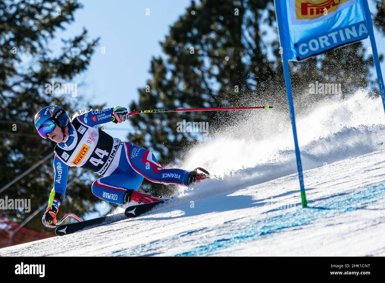Cortina d'Ampezzo, Italy. 23 January 2022. CERUTTI Camille (FRA) competing  in the Fis Alpine Ski World Cup Women's Super-G on the Olympia delle Tofane  Stock Photo - Alamy