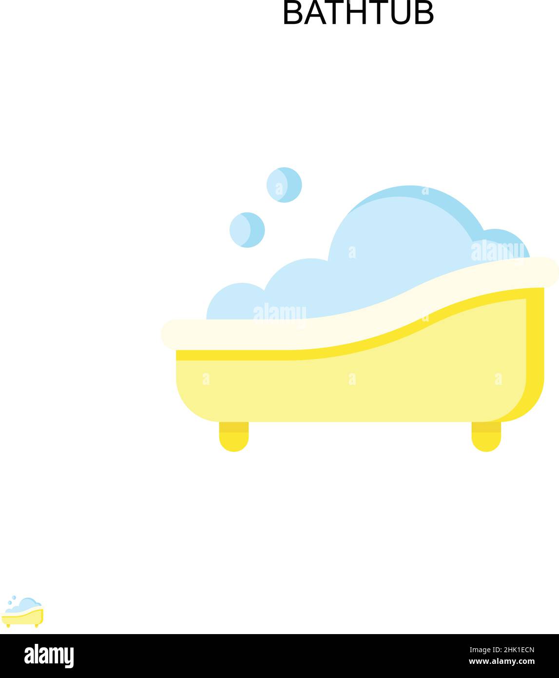 Bathtub Simple vector icon. Illustration symbol design template for web ...