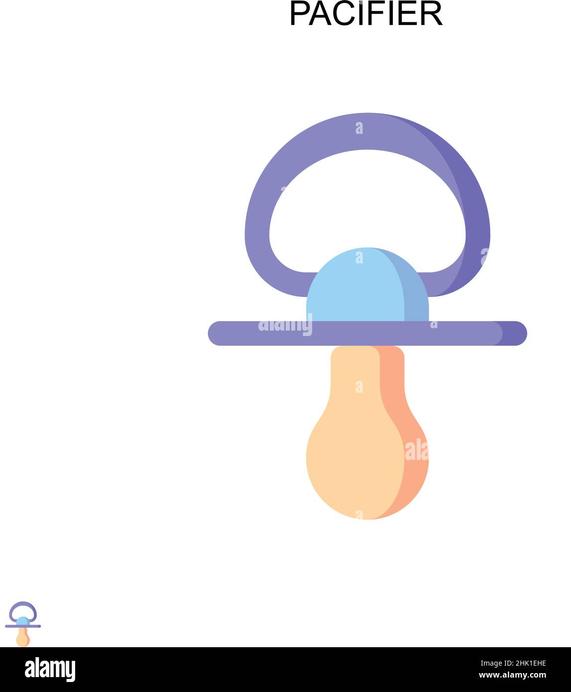 Pacifier Simple vector icon. Illustration symbol design template for ...