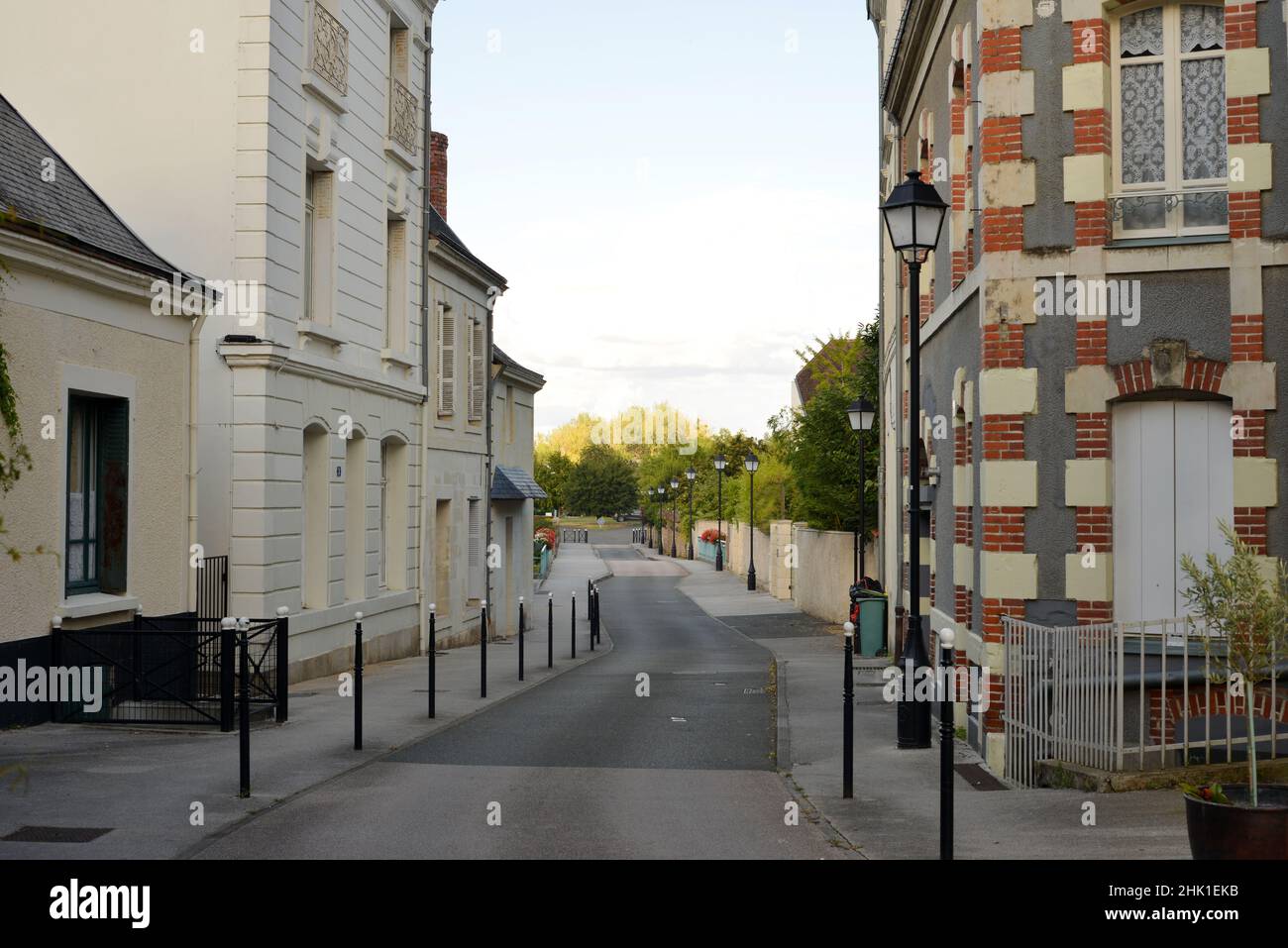 Typical french street in a little village Stock Photo - Alamy