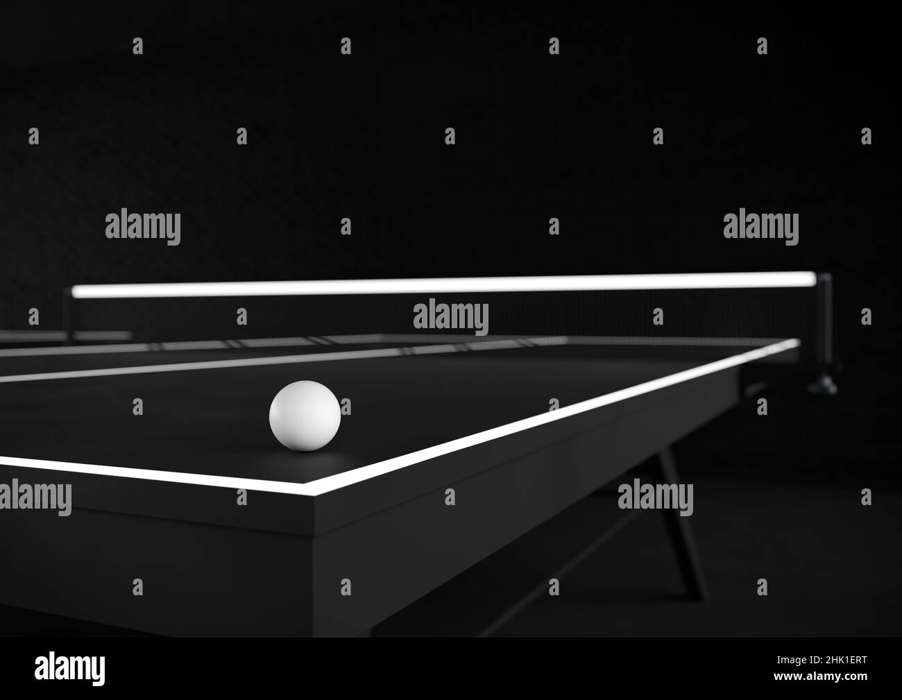 Table tennis table black and white Stock Photo Alamy