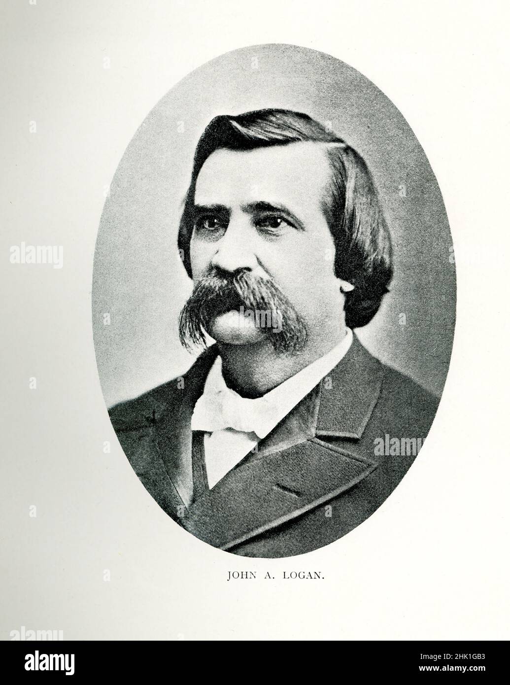 John Alexander Logan (1826 –1886) was an American soldier and politician. He served in the Mexican–American War and was a general in the Union Army in the American Civil War. He served the state of Illinois as a state Representative, a Congressman, and a U.S. Senator and was an unsuccessful candidate for Vice President of the United States with James G. Blaine in the election of 1884. Stock Photo