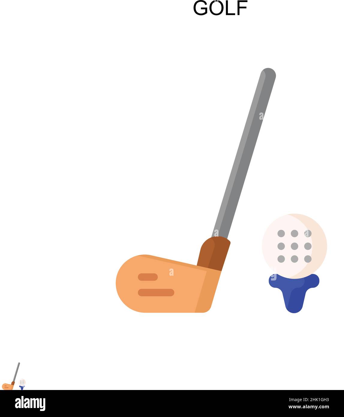 Golf Simple vector icon. Illustration symbol design template for web ...