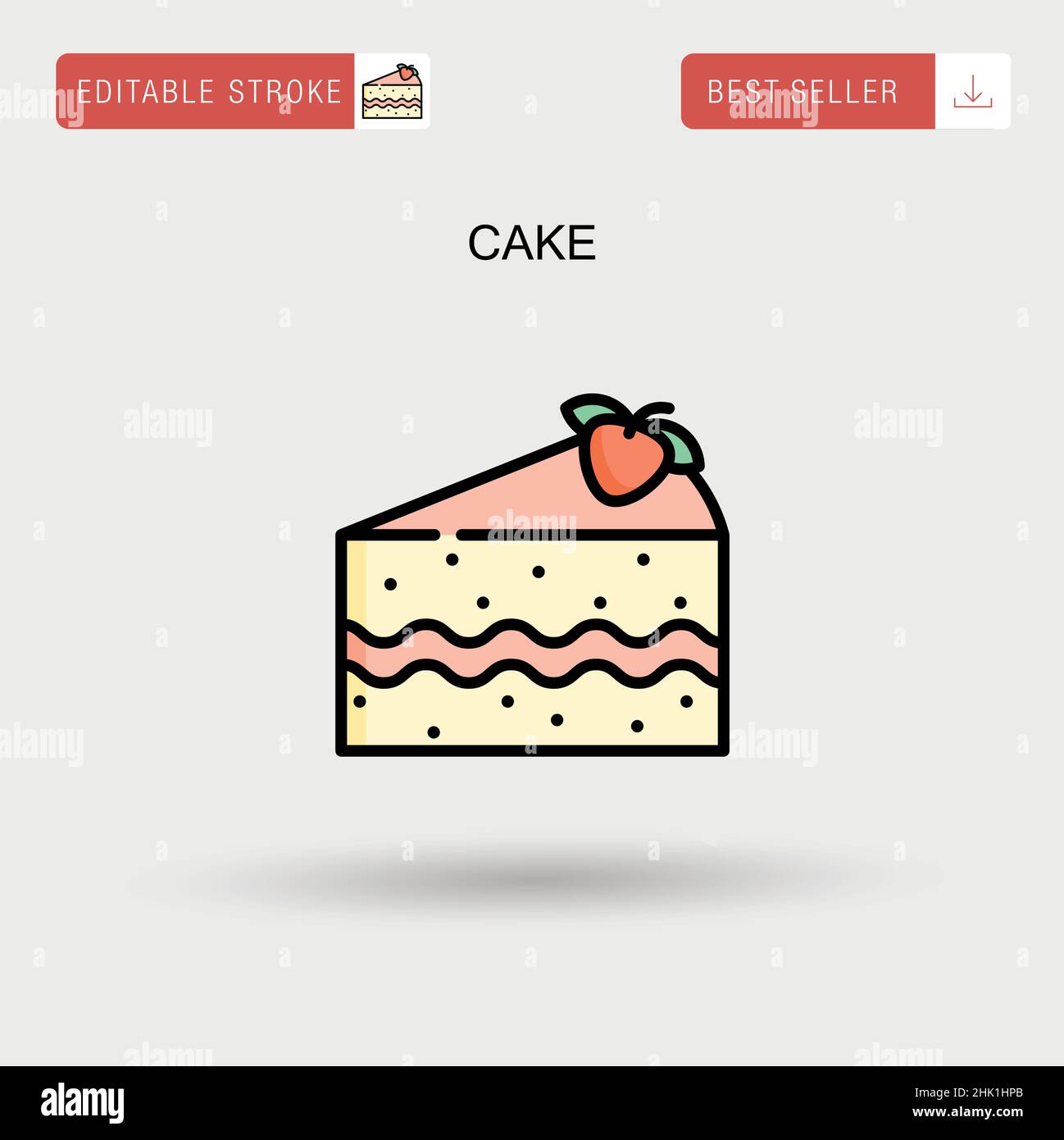 Slice cake icing sprinkles Stock Vector Images - Alamy