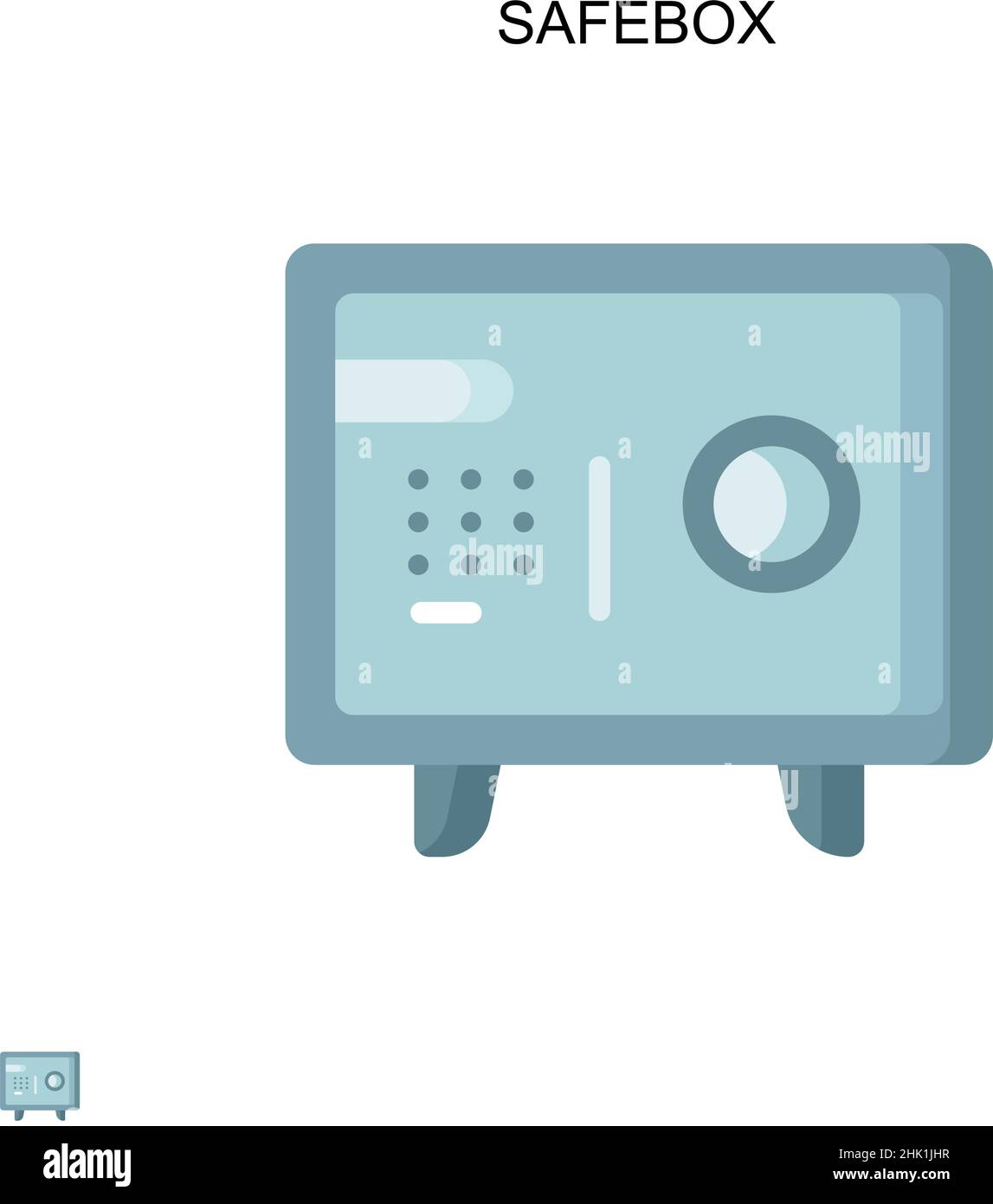 Safebox Simple vector icon. Illustration symbol design template for web mobile UI element. Stock Vector