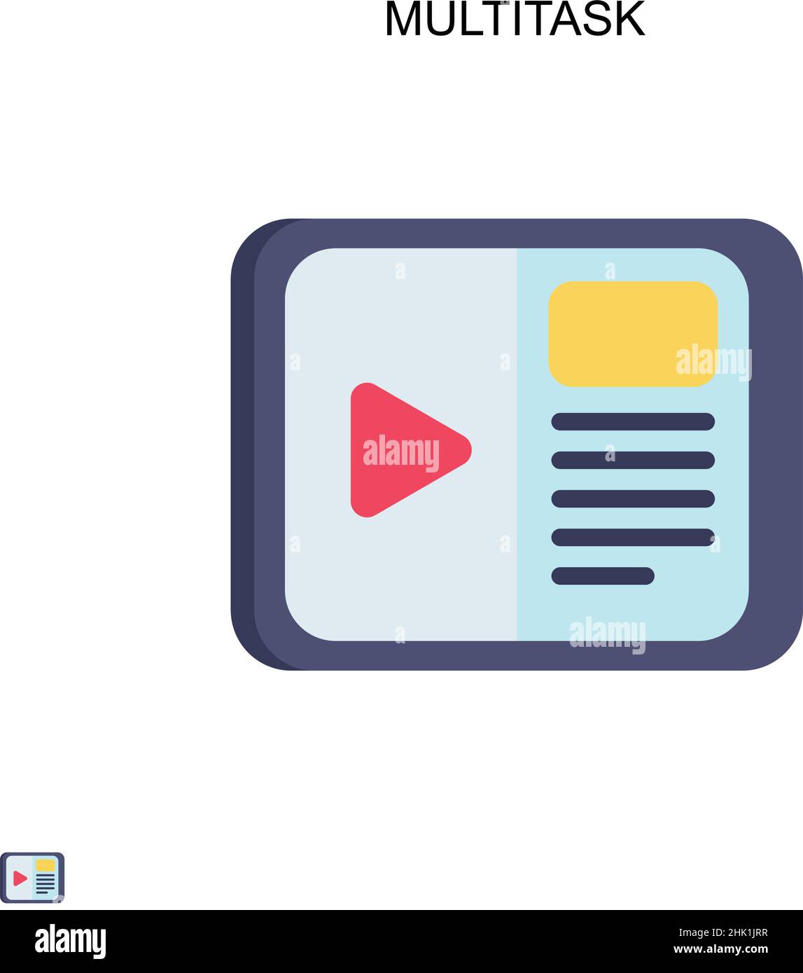 Multitask Simple vector icon. Illustration symbol design template for web mobile UI element. Stock Vector