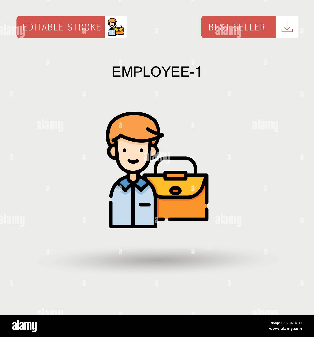 Employee-1 Simple vector icon Stock Vector Image & Art - Alamy