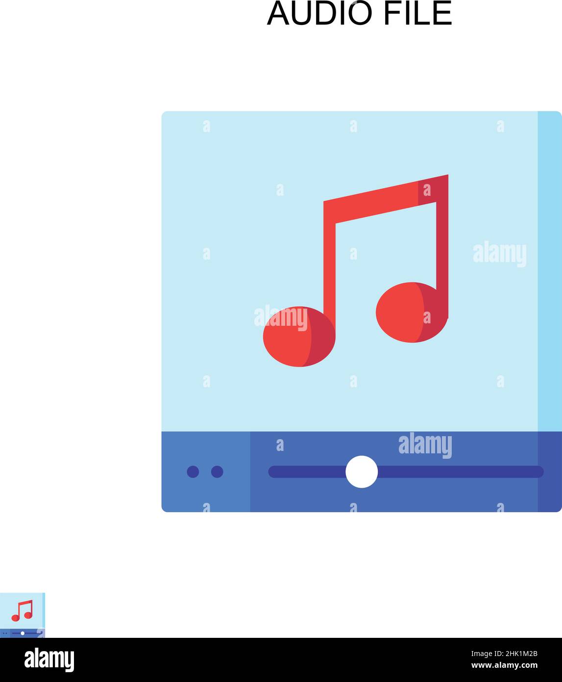 Audio file Simple vector icon. Illustration symbol design template for web mobile UI element. Stock Vector