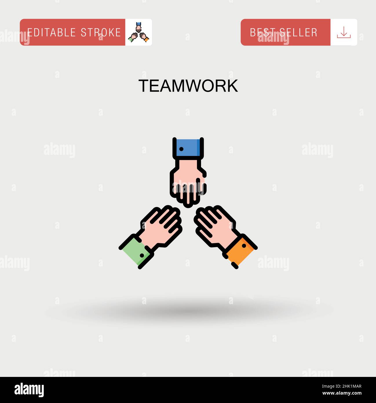 Teamwork Simple vector icon Stock Vector Image & Art - Alamy