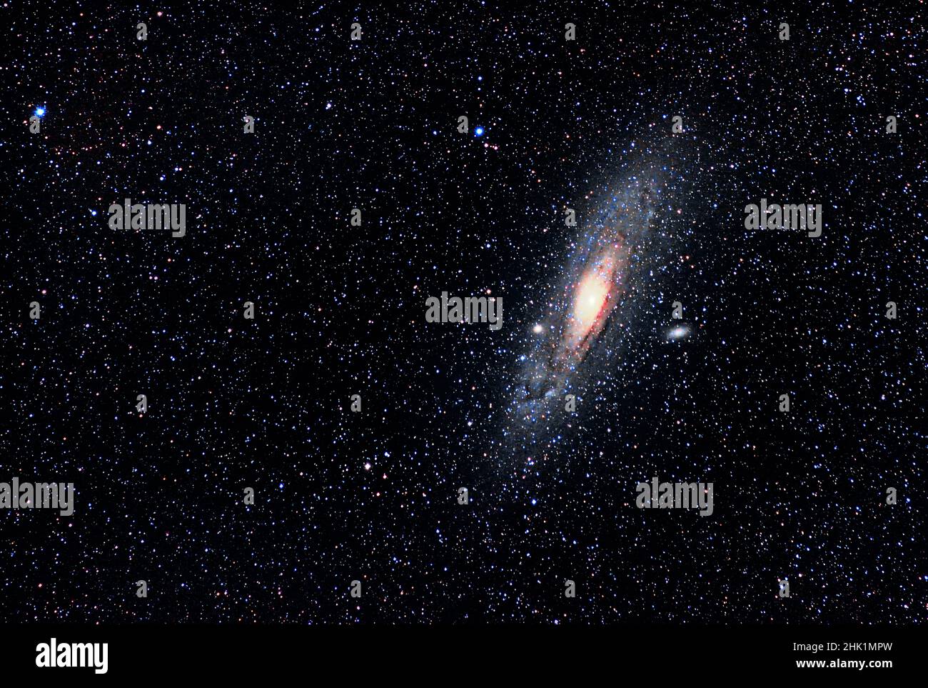M110 Andromeda Galaxy and a sky full of stars Stock Photo Alamy