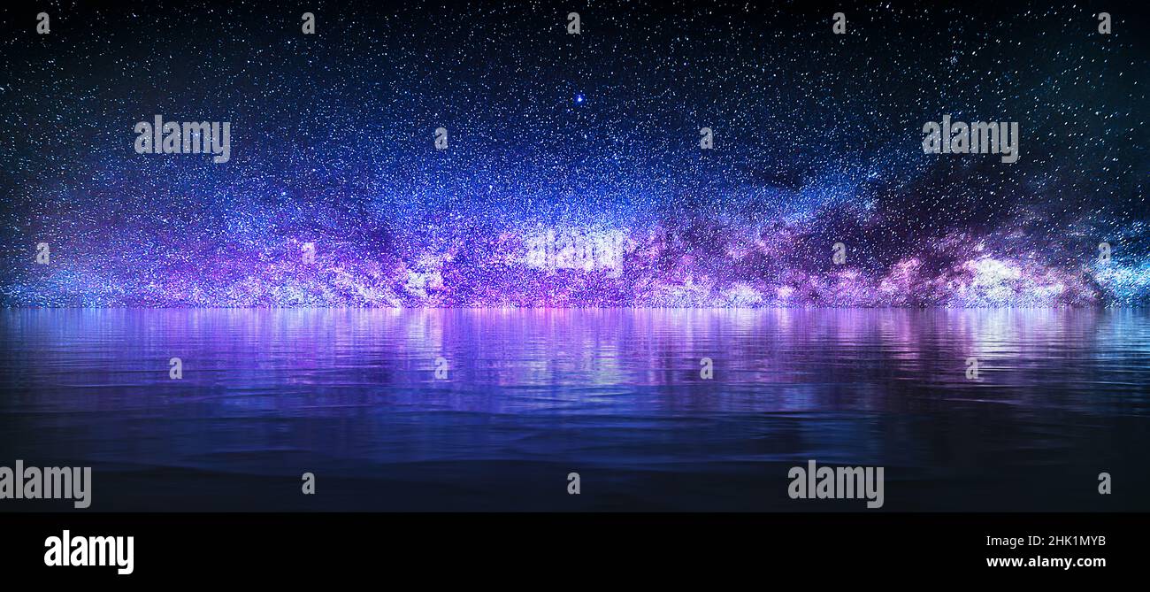 The Milky Way rising over the Horizon Stock Photo - Alamy