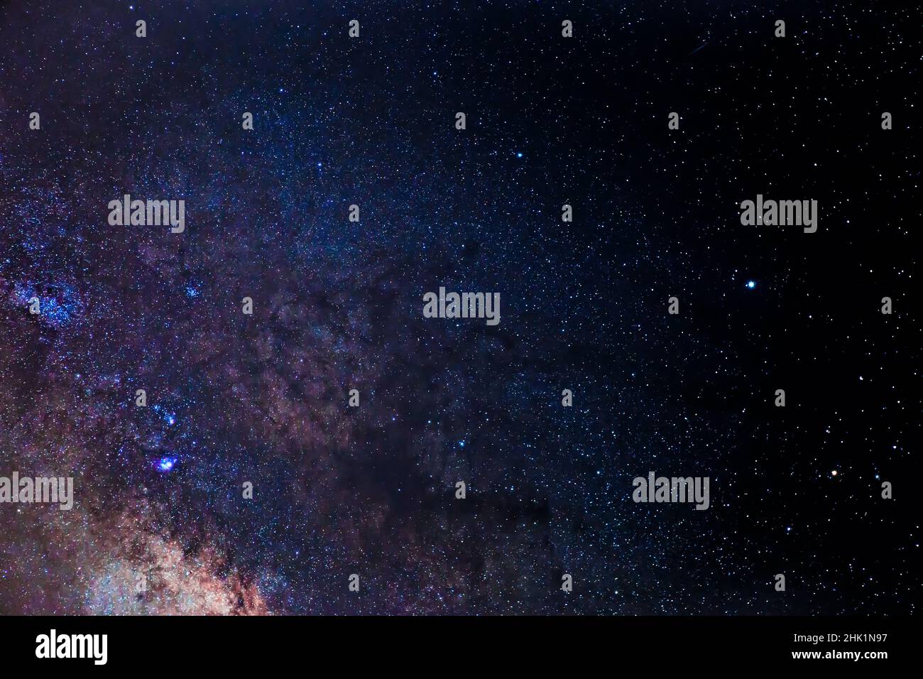 The dark bands within the Sagittarius region of the Milky Way Stock Photo