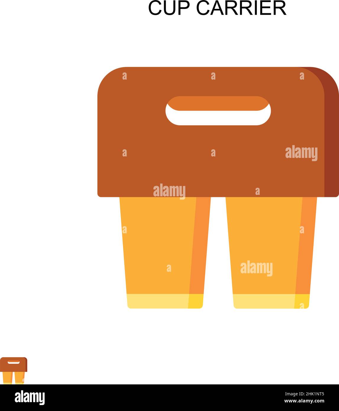 Cup carrier Simple vector icon. Illustration symbol design template for web mobile UI element. Stock Vector