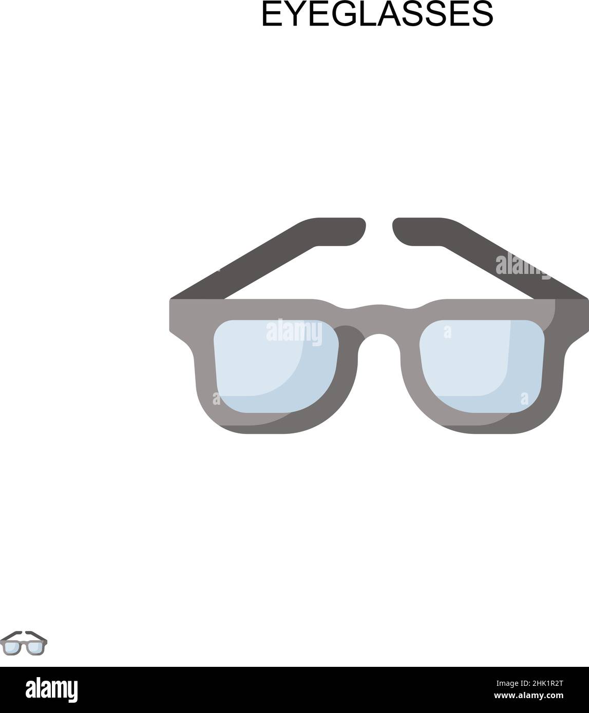 Eyeglasses Simple vector icon. Illustration symbol design template for