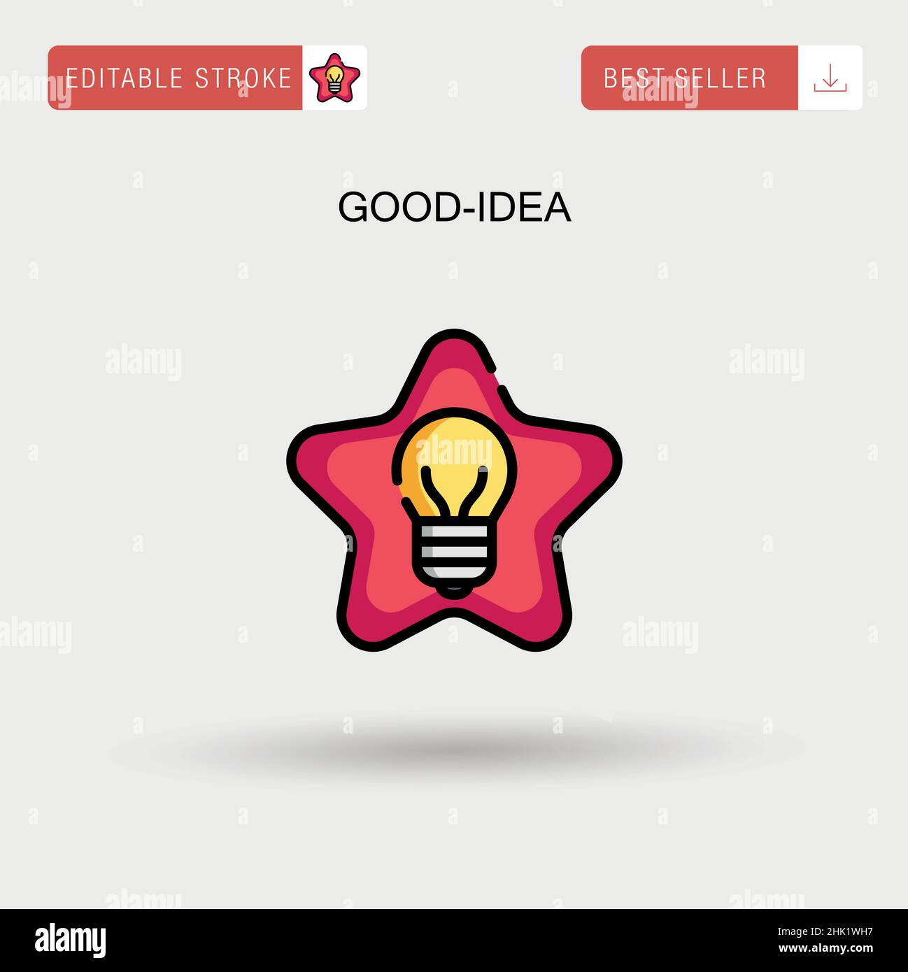 Good-idea Simple vector icon. Stock Vector