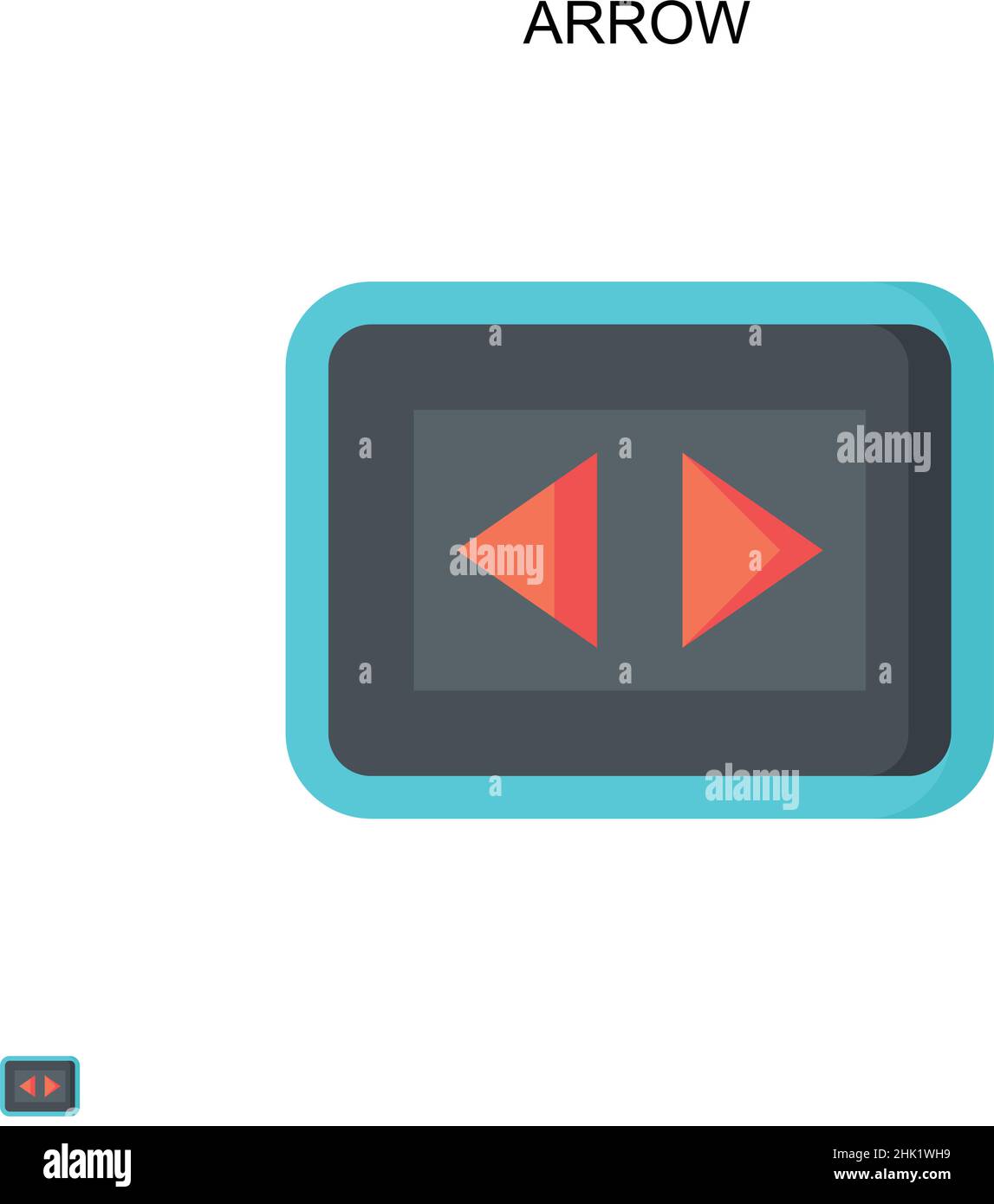 Arrow Simple vector icon. Illustration symbol design template for web ...
