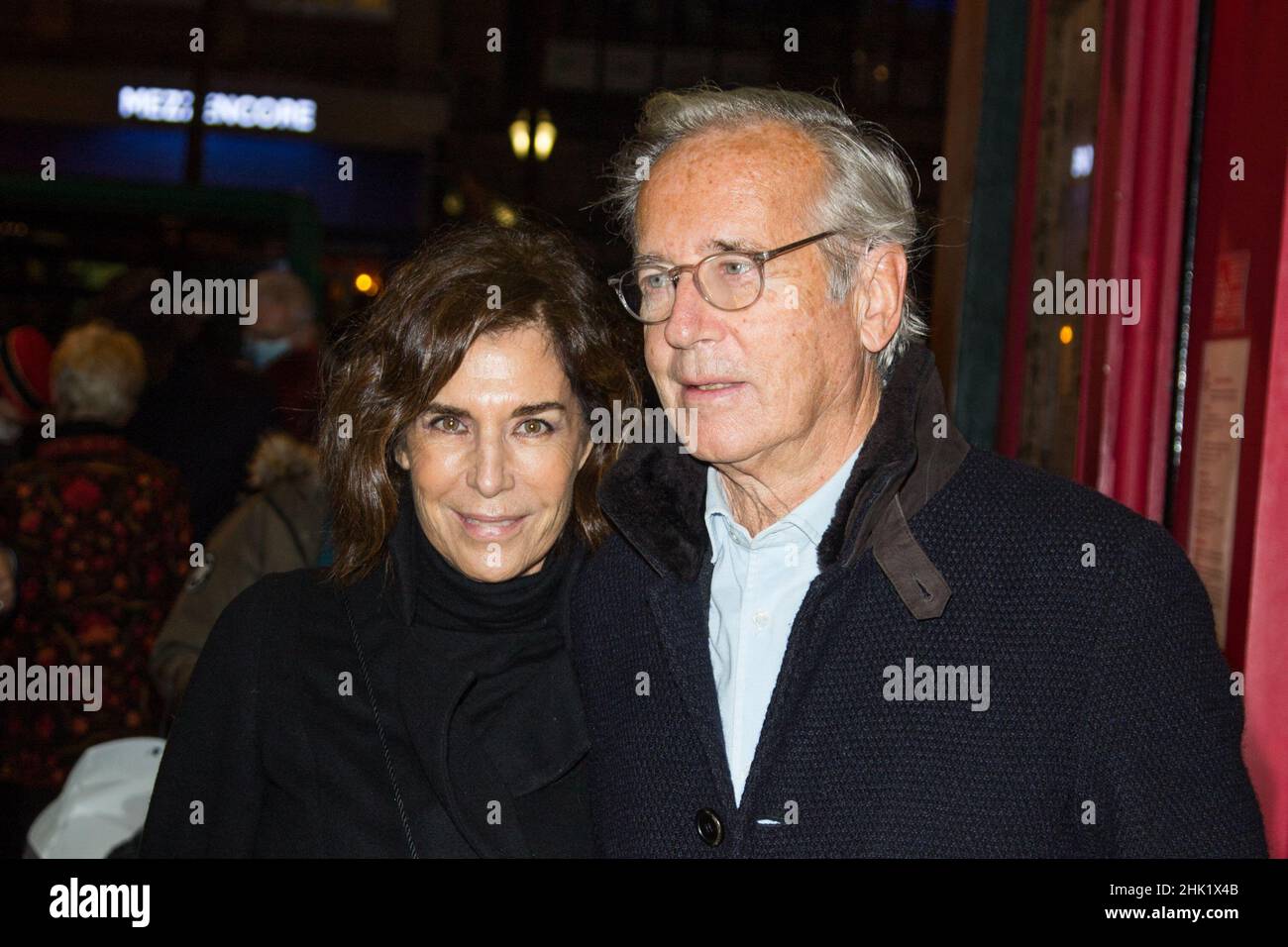 Paris, France. February 01, 2022, Christine and Olivier Orban attends The Writer Dany Laferriere, From The French Academy Unveils His Wax Figure at the Musee Grevin on February 01, 2022 in Paris, France. Photo by Nasser Berzane/ABACAPRESS.COM Stock Photo