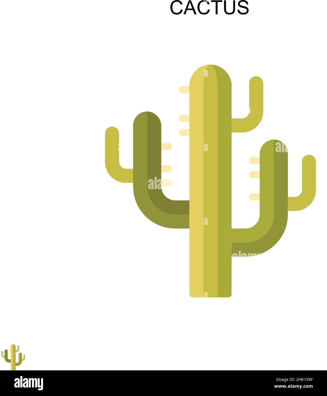 Cactus Simple vector icon. Illustration symbol design template for web ...