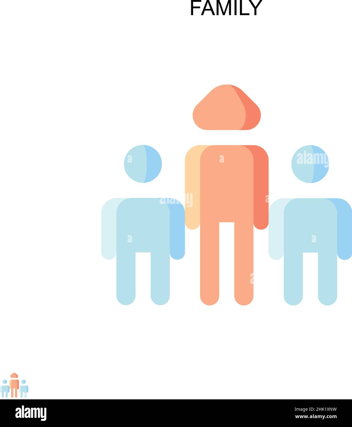 Family Simple vector icon. Illustration symbol design template for web ...