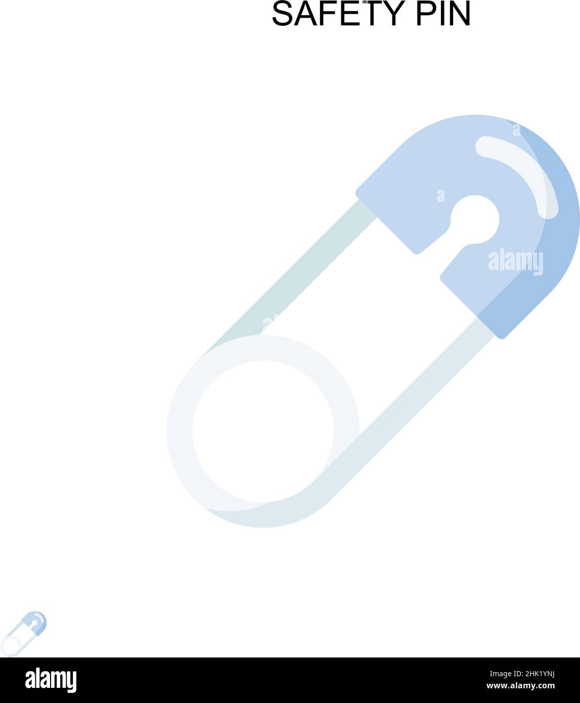 Safety pin Simple vector icon. Illustration symbol design template for ...