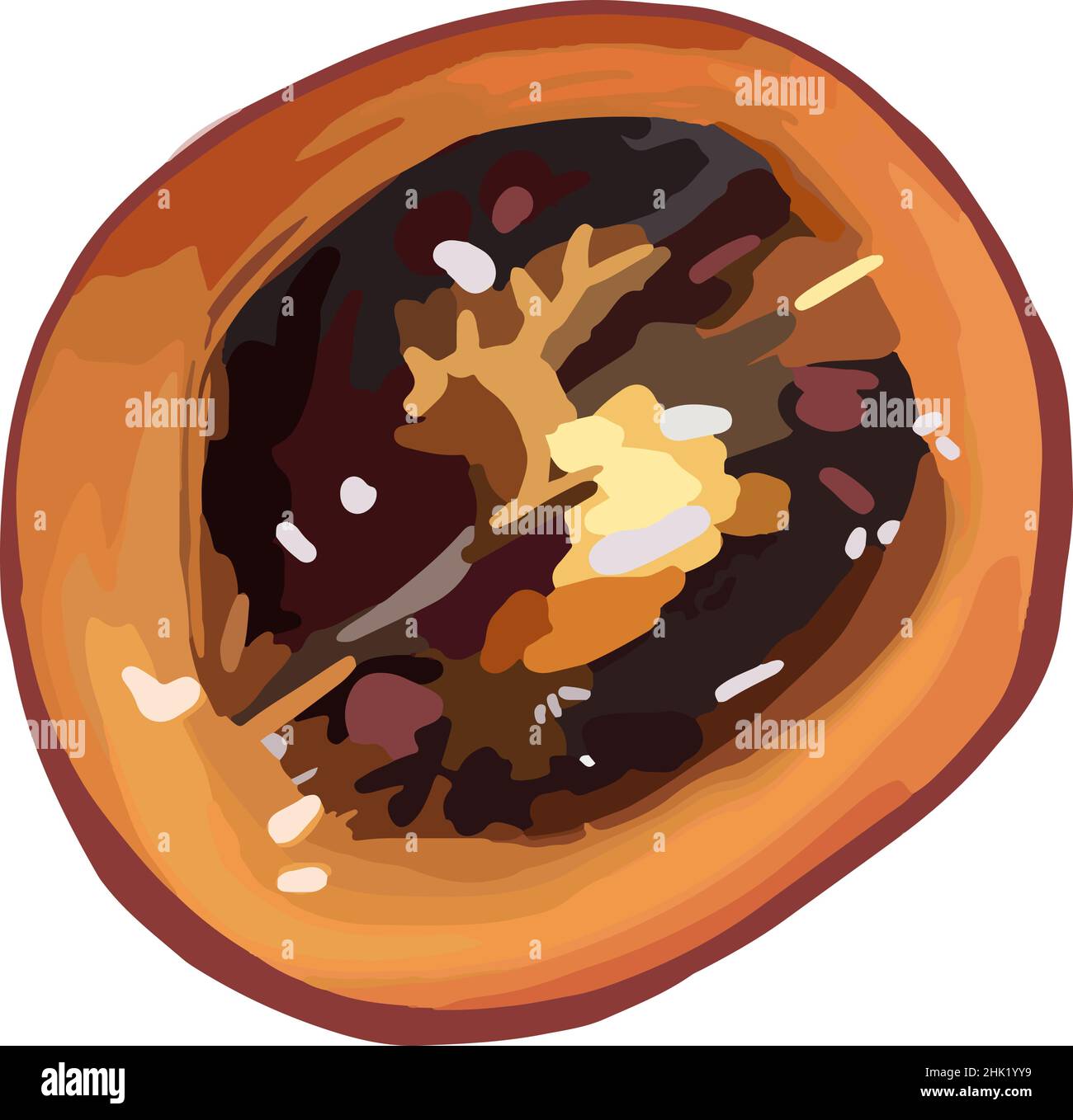 Isolated tamarillo fruit Stock Vector