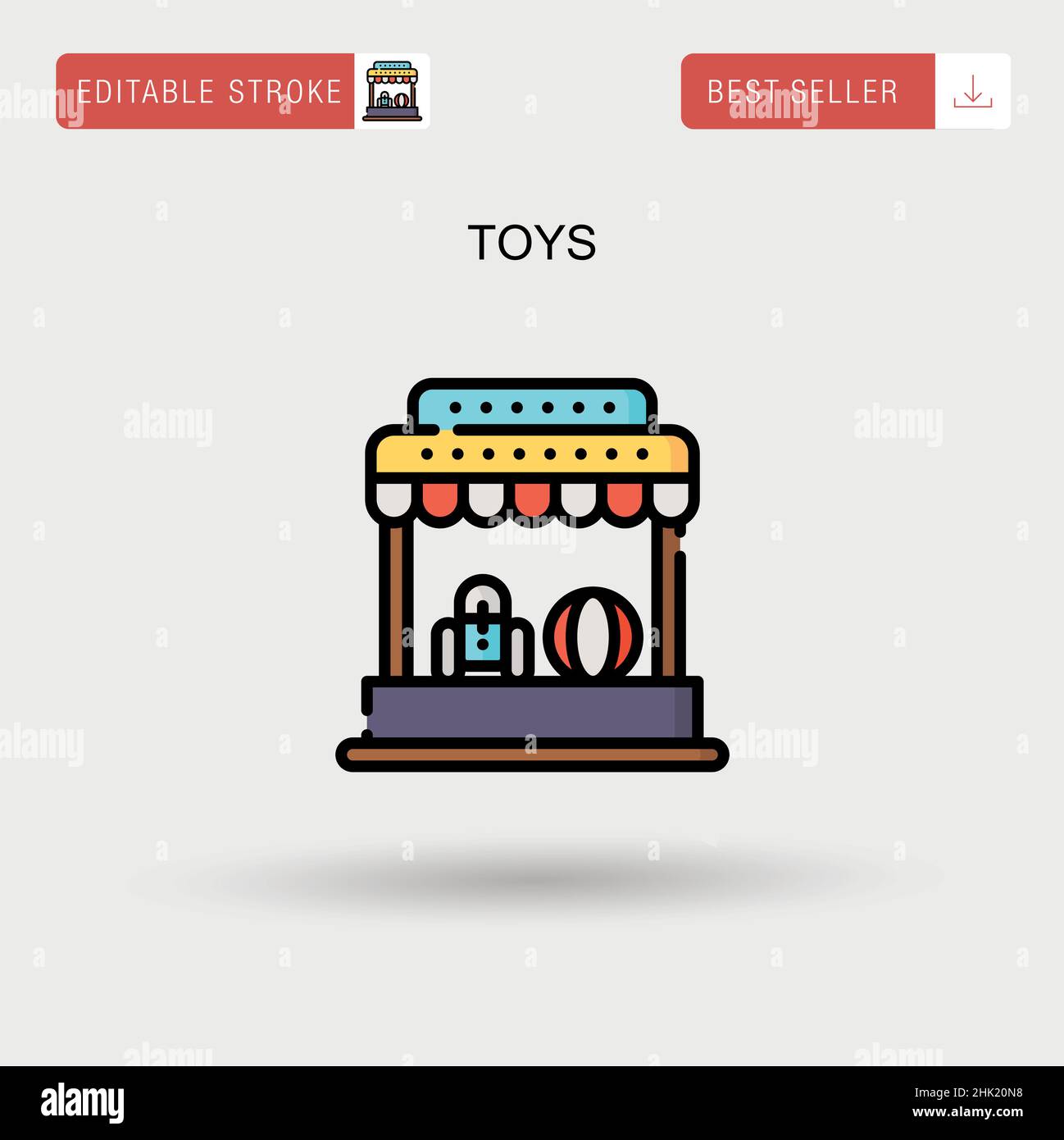 Toys Simple vector icon. Stock Vector