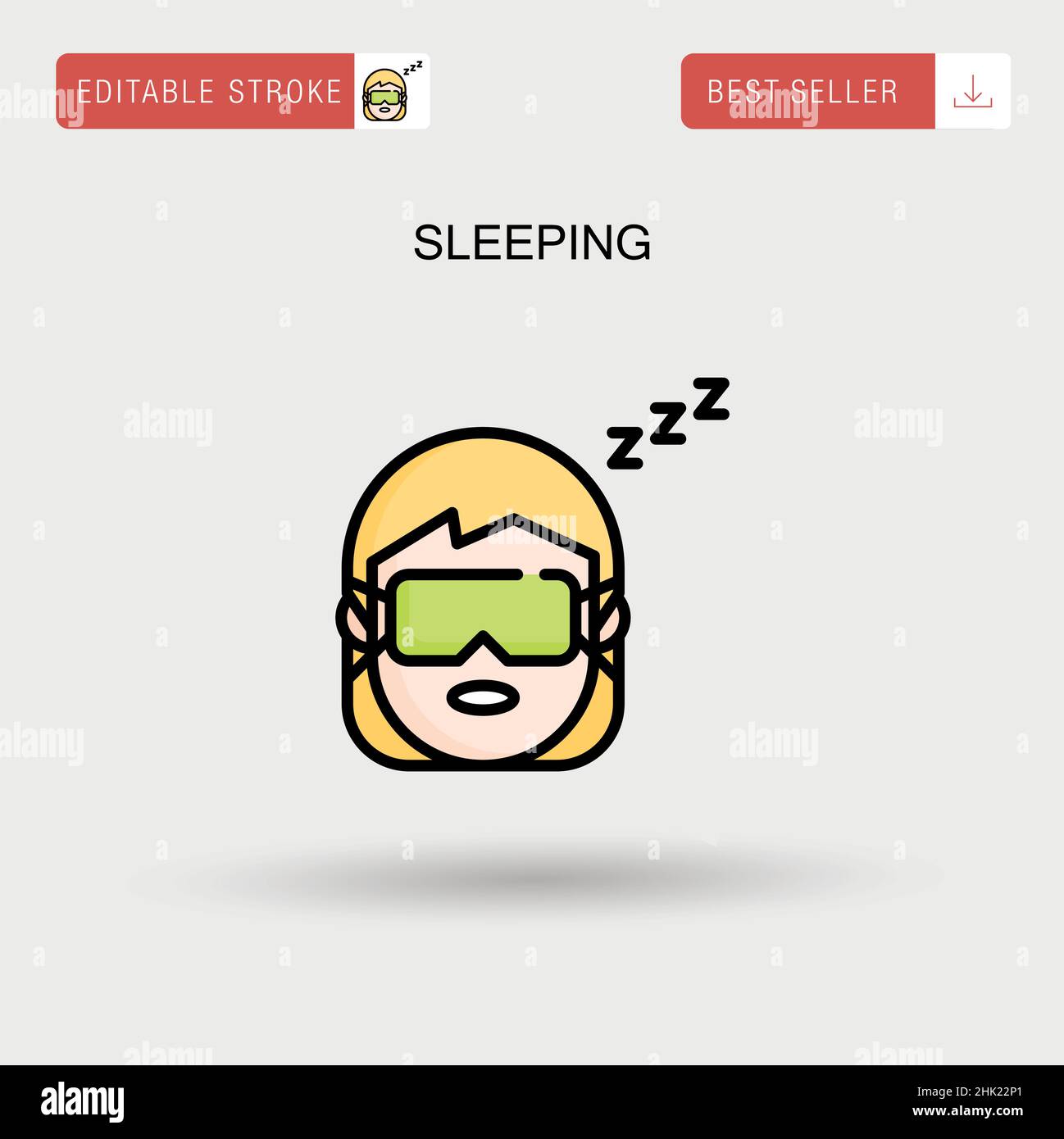 Sleeping Simple vector icon Stock Vector Image & Art - Alamy