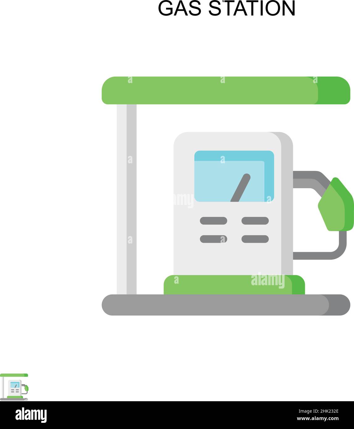 Gas station Simple vector icon. Illustration symbol design template for ...
