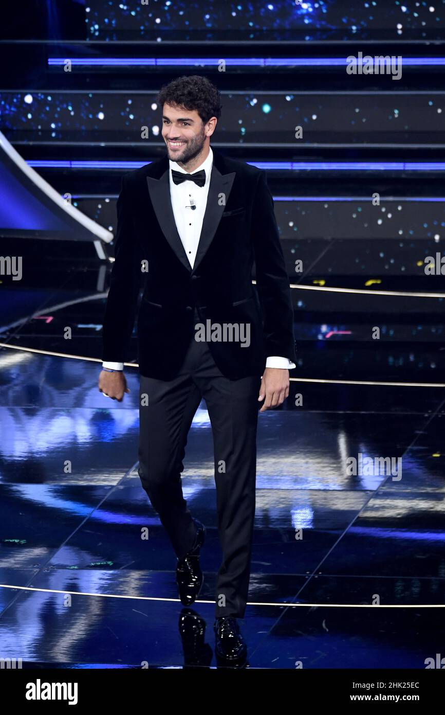 Sanremo, 72nd Italian Song Festival, First Evening. Matteo Berrettini