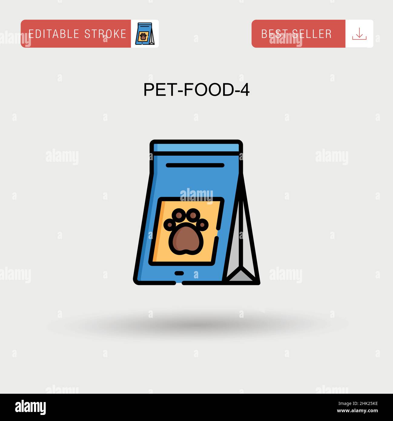 Pet-food-4 Simple vector icon. Stock Vector