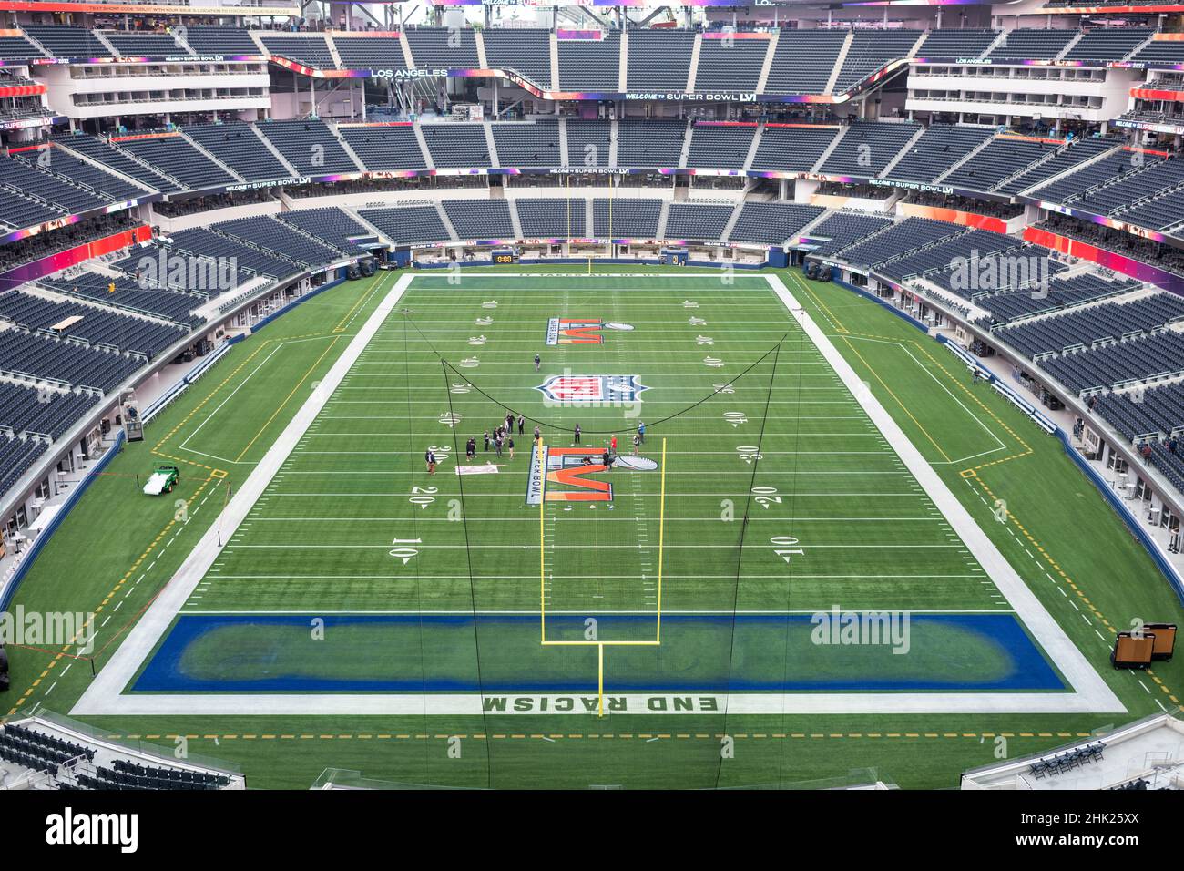 FIRST LOOK: SoFi Stadium field ready for Bengals, Super Bowl LVI
