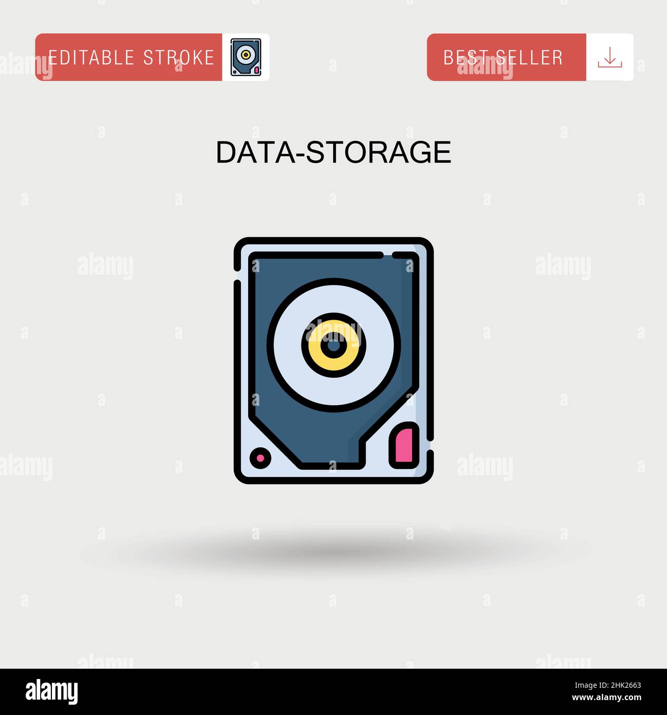 Data-storage Simple vector icon. Stock Vector