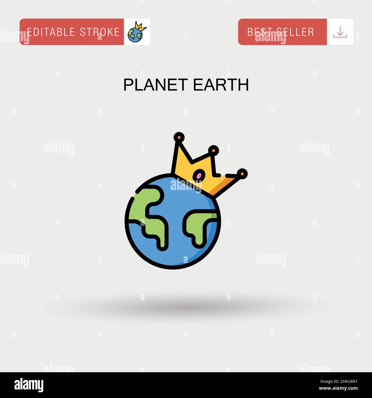 Planet earth Simple vector icon Stock Vector Image & Art - Alamy