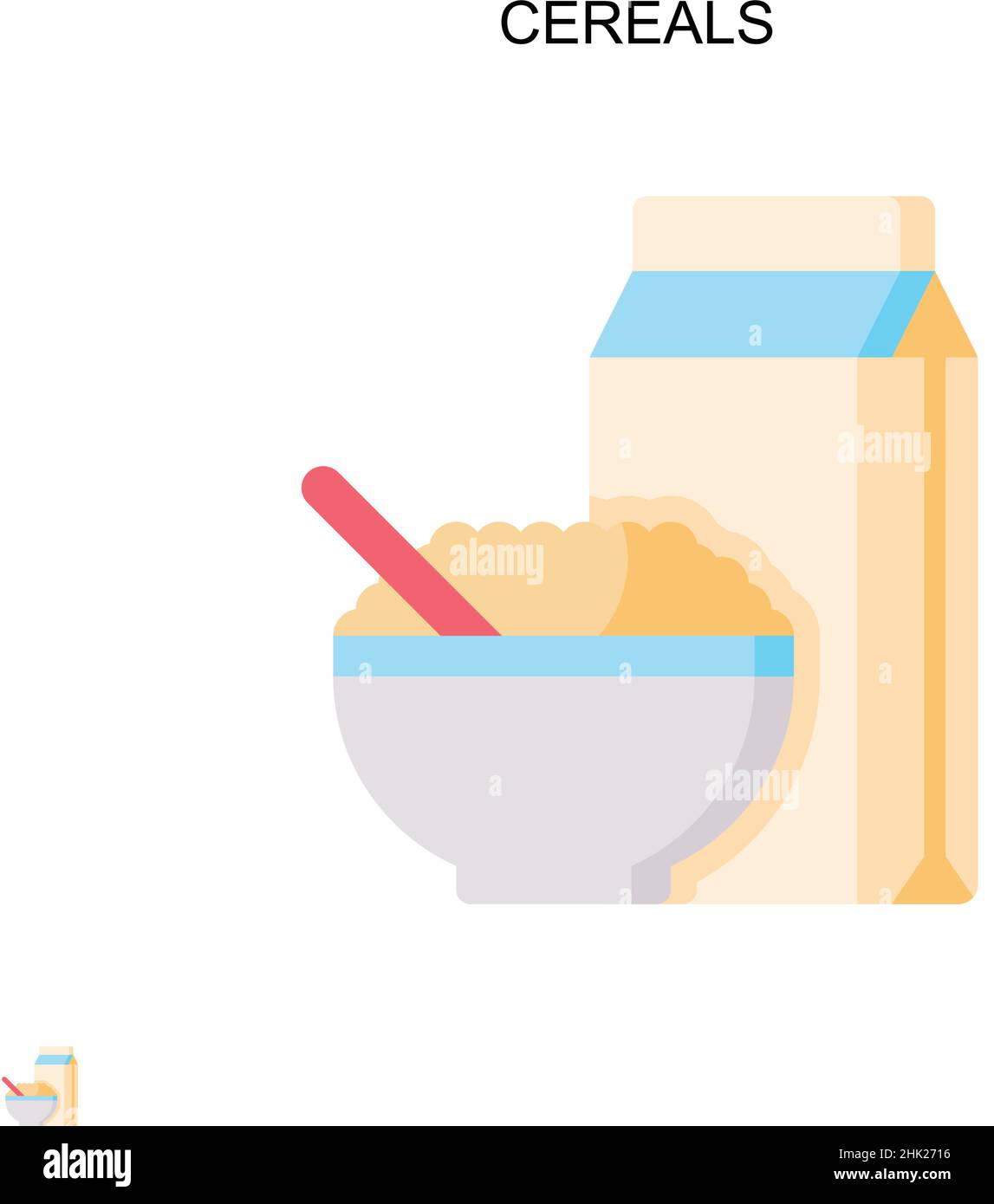 Cereals Simple vector icon. Illustration symbol design template for web mobile UI element. Stock Vector
