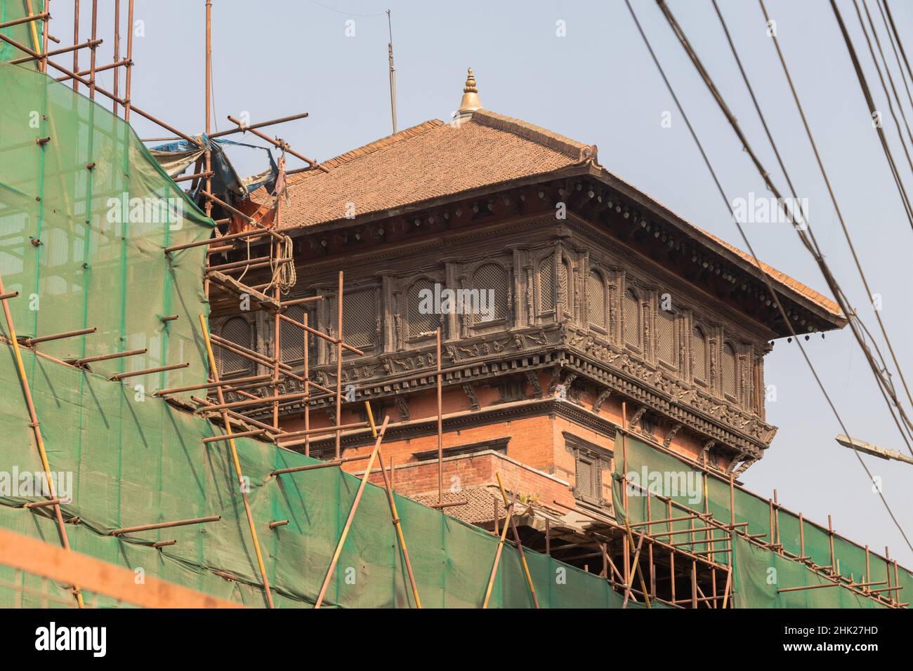 Hanuman dhoka, also known as Kathmandu's royal palace is located in Basantapur, Kathmandu and is founded during the Licchavi period Stock Photo