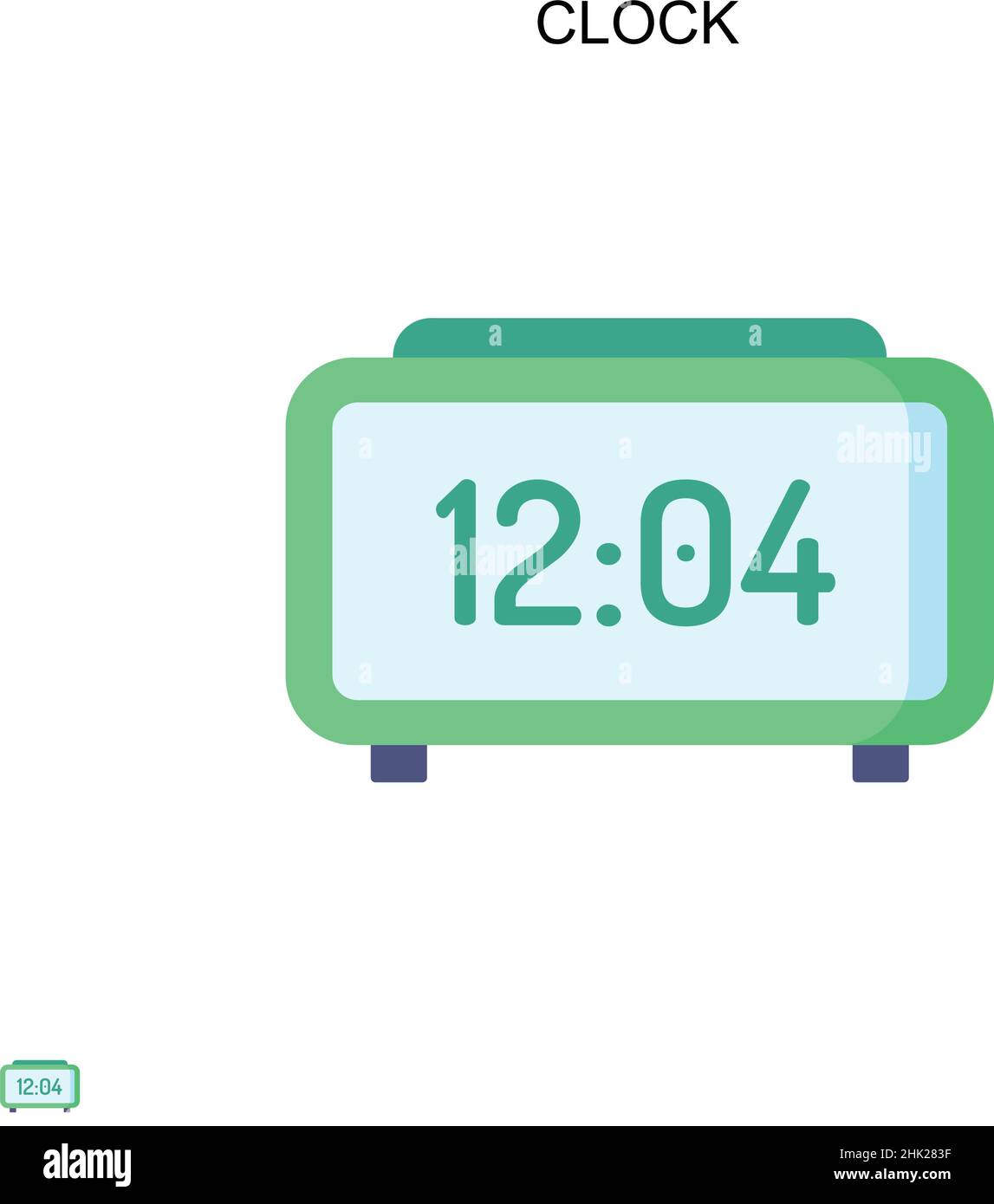 Clock Simple vector icon. Illustration symbol design template for web ...