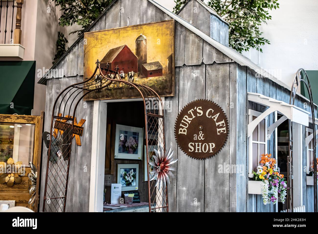 Storefront lookalikes within a store at Peterson's Feed Mill in North