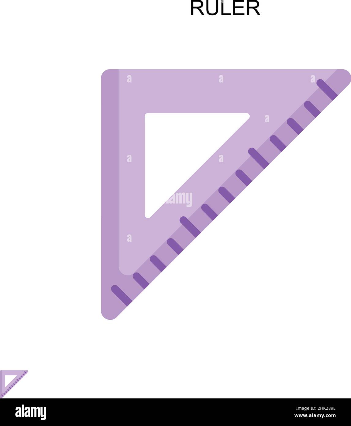 Ruler Simple vector icon. Illustration symbol design template for web mobile UI element. Stock Vector
