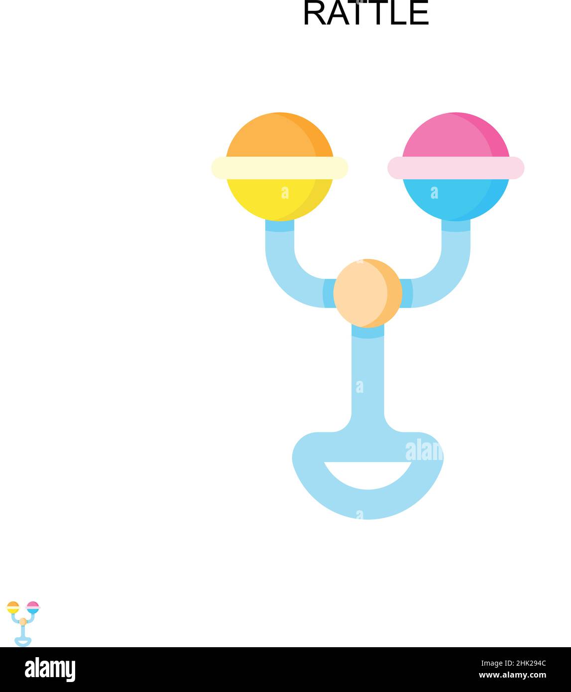 Rattle Simple vector icon. Illustration symbol design template for web ...
