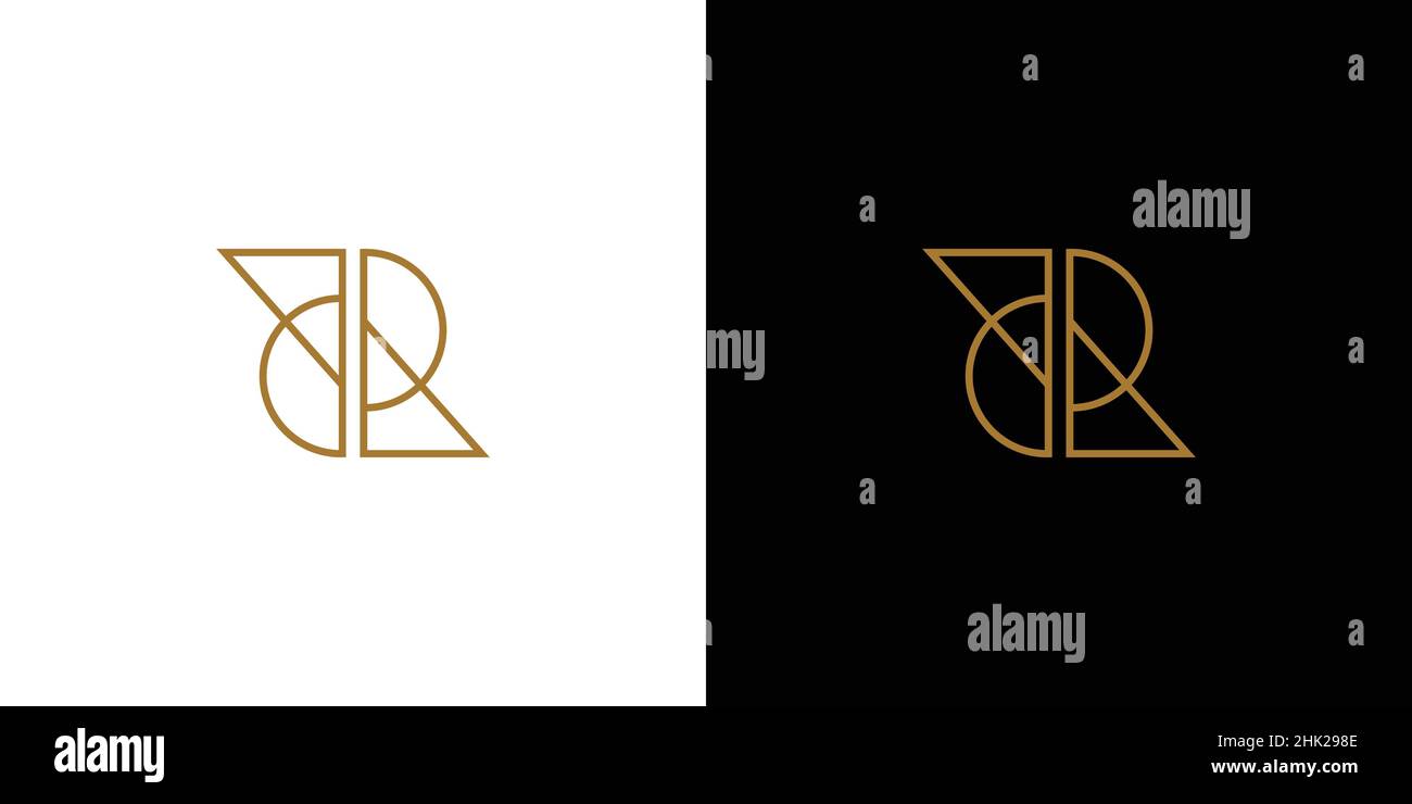 Modern and sophisticated RR letter initial logo design Stock Vector
