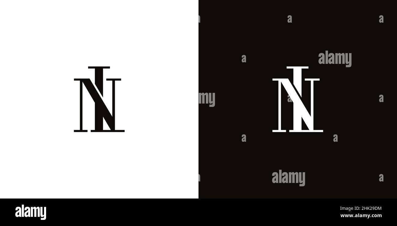 Modern and elegant LN initials logo design Stock Vector