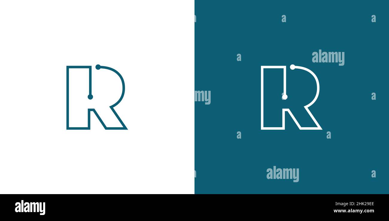Modern and sophisticated R letter initials logo design Stock Vector ...